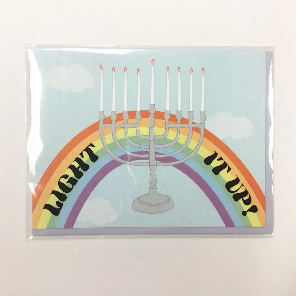 NWT Set of 5 Hanukkah Greeting Cards and Envelopes - Blank Inside